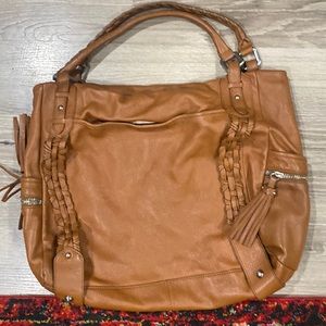 Kenneth Cole leather bag camel color